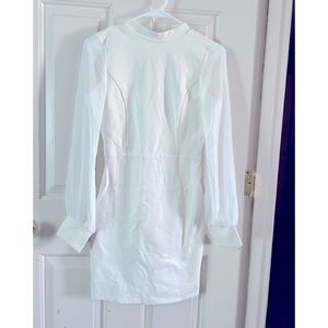 LULUS Exclusive Sleeve to Chance Ivory Long Sleeve Dress